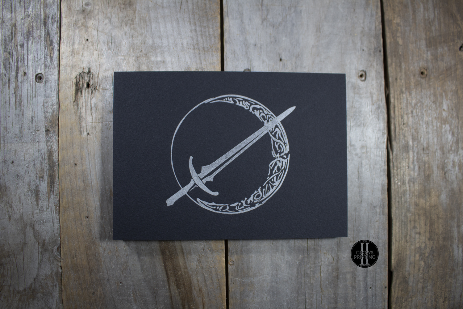 Blade of Darkmoon (DS3) Letterpress Print - Two Crows Printing